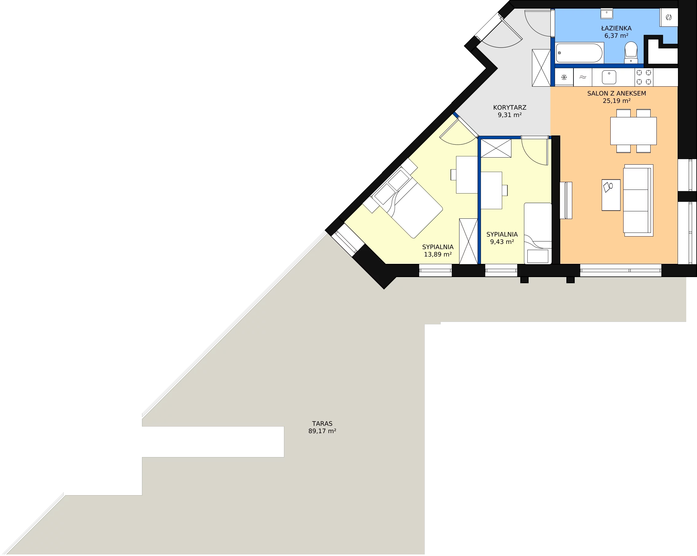 Zalety mieszkania 65.56 m², M85