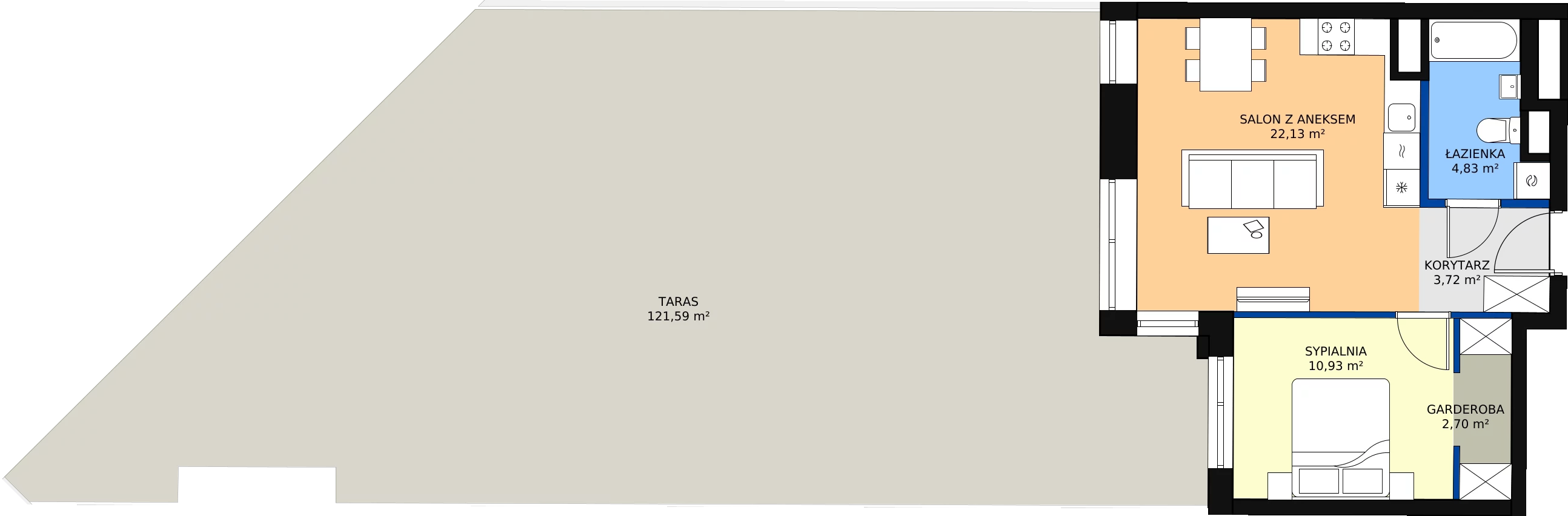 Zalety mieszkania 45.22 m², M87