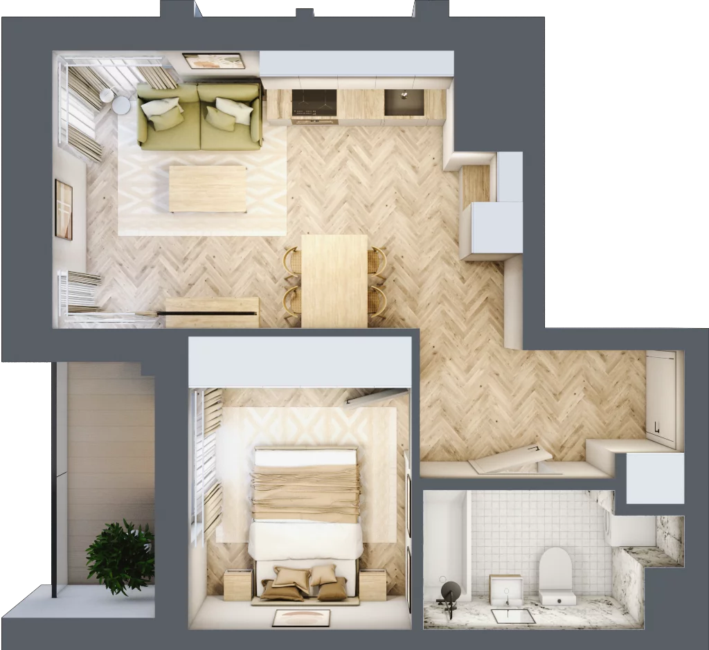 2 pokoje, mieszkanie 36,67 m², piętro 10, oferta nr M137, Sky Trust II , Kielce, Bocianek, al. Solidarności / ul. Świętokrzyska