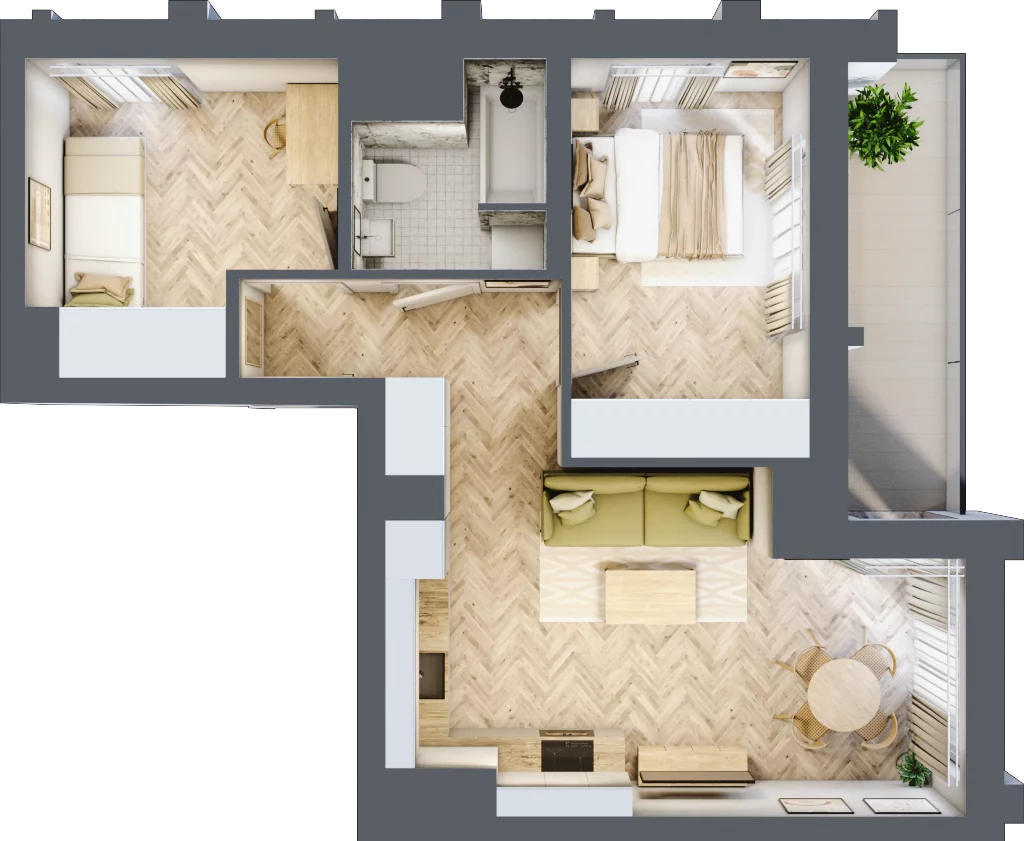 3 pokoje, mieszkanie 46,27 m², piętro 10, oferta nr M138, Sky Trust II , Kielce, Bocianek, al. Solidarności / ul. Świętokrzyska