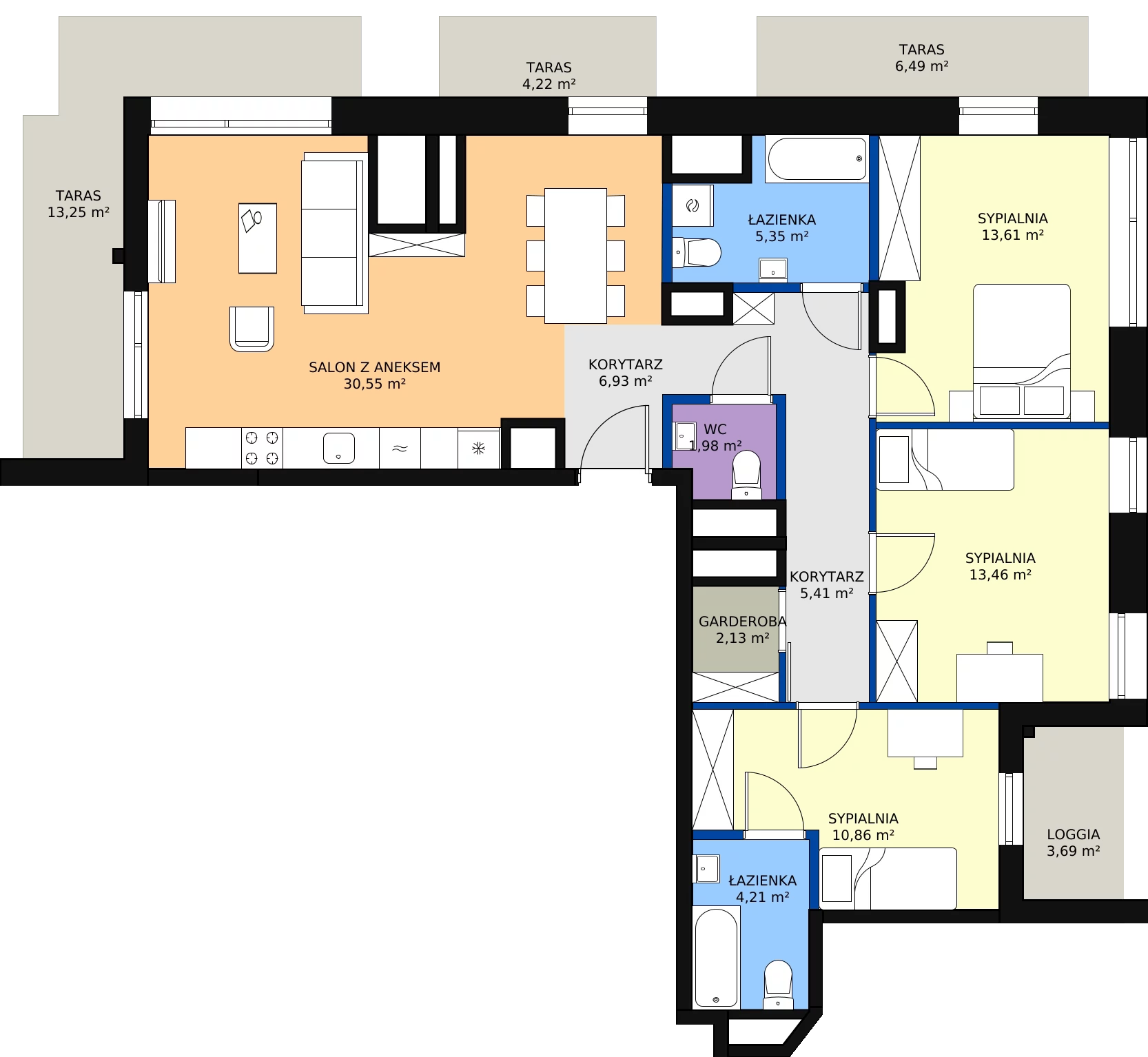 Zalety mieszkania 94.02 m², M181