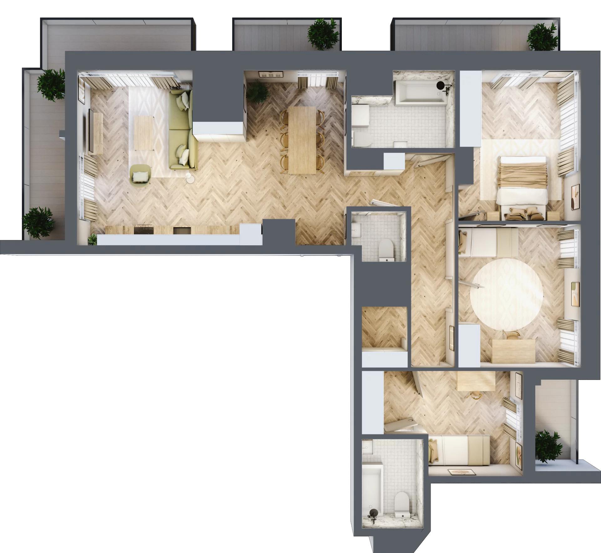 4 pokoje, mieszkanie 94,02 m², piętro 14, oferta nr M181, Sky Trust II , Kielce, Bocianek, al. Solidarności / ul. Świętokrzyska