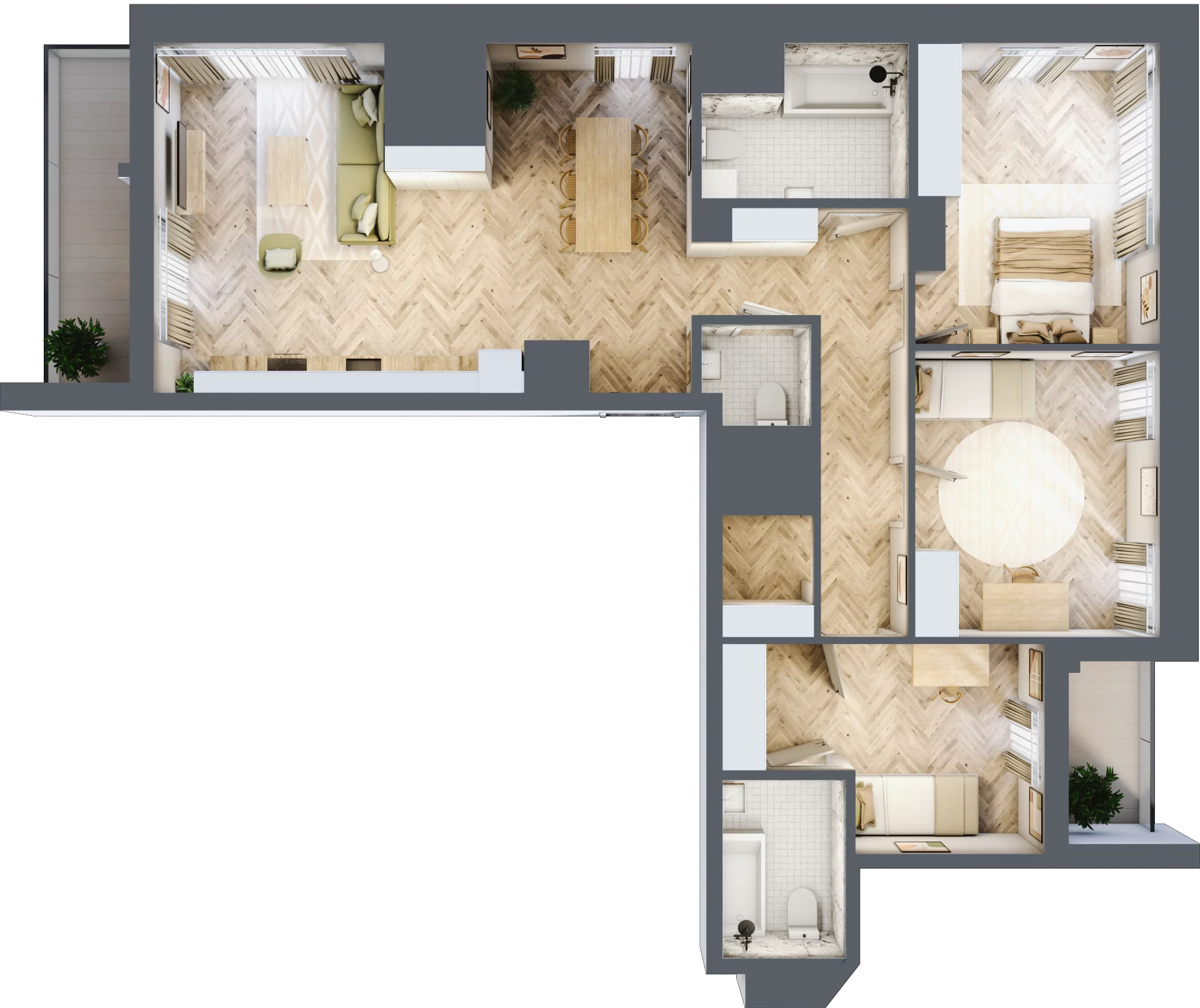 4 pokoje, mieszkanie 94,03 m², piętro 15, oferta nr M187, Sky Trust II , Kielce, Bocianek, al. Solidarności / ul. Świętokrzyska