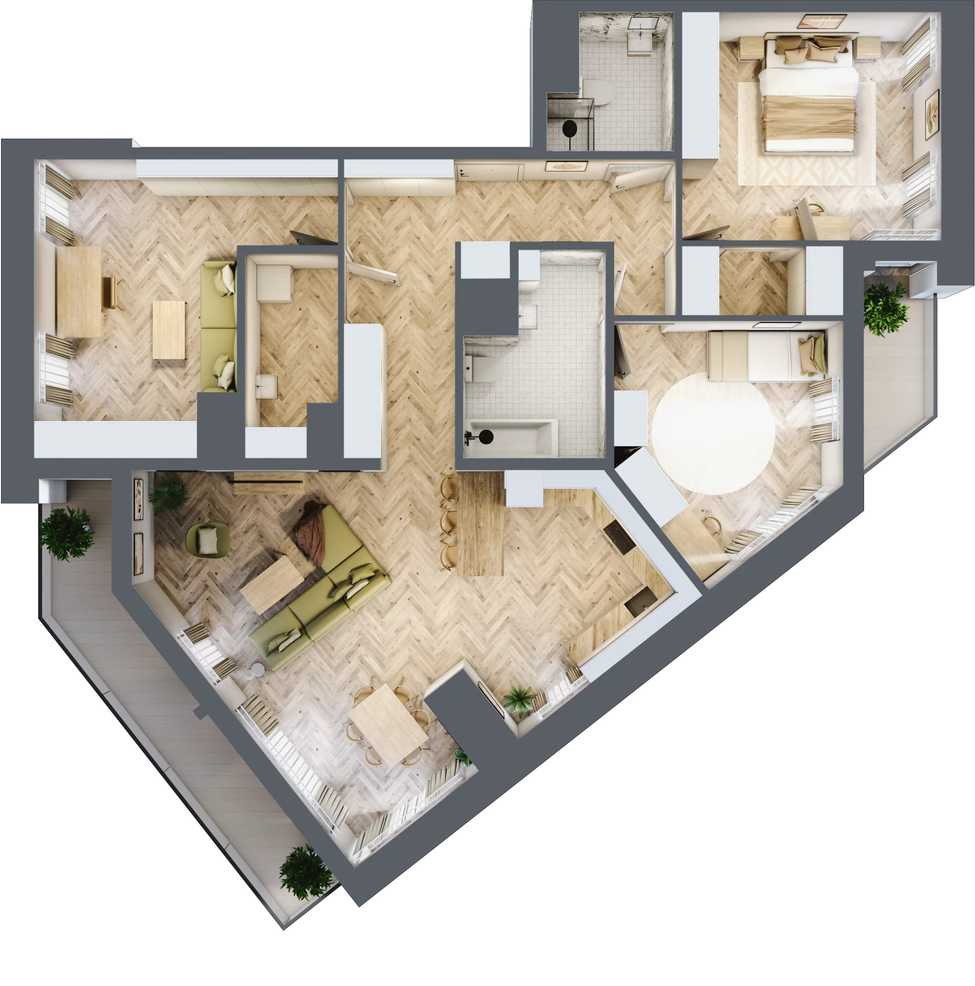 4 pokoje, mieszkanie 116,45 m², piętro 15, oferta nr M190, Sky Trust II , Kielce, Bocianek, al. Solidarności / ul. Świętokrzyska