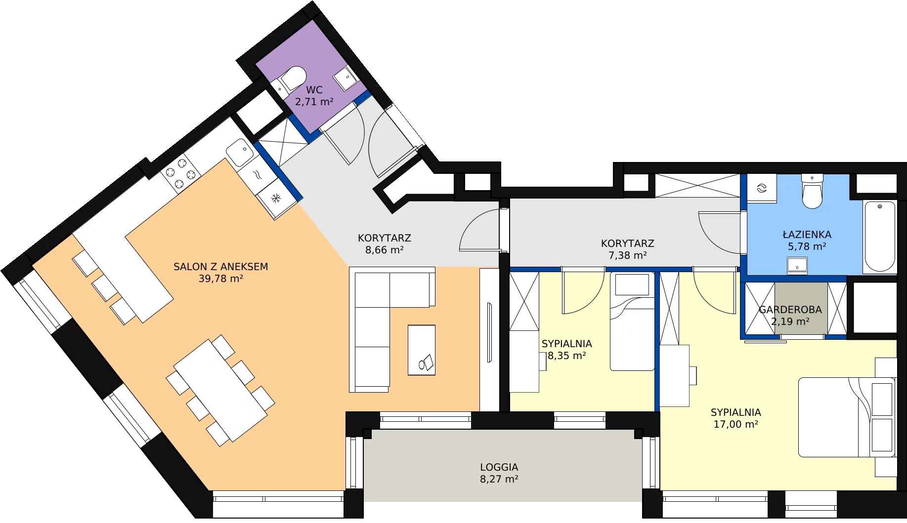 Zalety mieszkania 90.88 m², M192