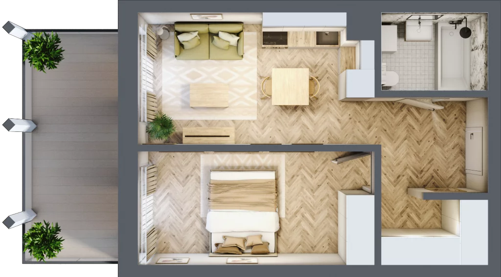 2 pokoje, apartament 40,27 m², piętro 2, oferta nr A.29, Browar Hugo Scobel, Gliwice, Śródmieście, ul. Piwna