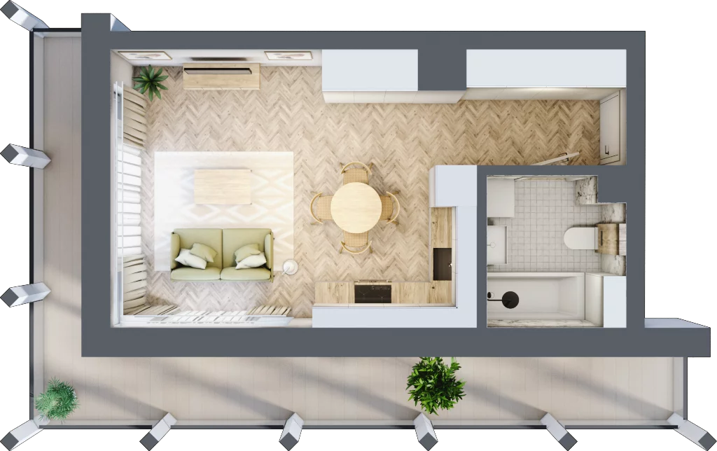 1 pokój, apartament 29,84 m², piętro 5, oferta nr A.72, Browar Hugo Scobel, Gliwice, Śródmieście, ul. Piwna
