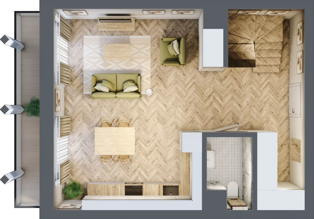 3 pokoje, apartament 74,37 m², piętro 5, oferta nr A.74, Browar Hugo Scobel, Gliwice, Śródmieście, ul. Piwna