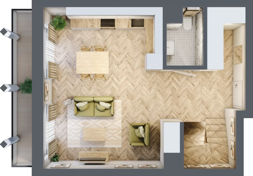 3 pokoje, apartament 74,32 m², piętro 5, oferta nr A.77, Browar Hugo Scobel, Gliwice, Śródmieście, ul. Piwna