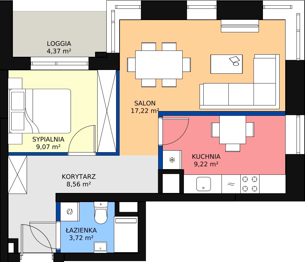 Zalety lokalu inwestycyjnego 49.13 m², L1