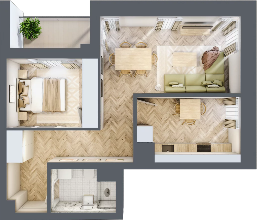 2 pokoje, lokal inwestycyjny 49,13 m², piętro 2, oferta nr L1, Sky Trust II - lokale inwestycyjne, Kielce, Bocianek, al. Solidarności / ul. Świętokrzyska