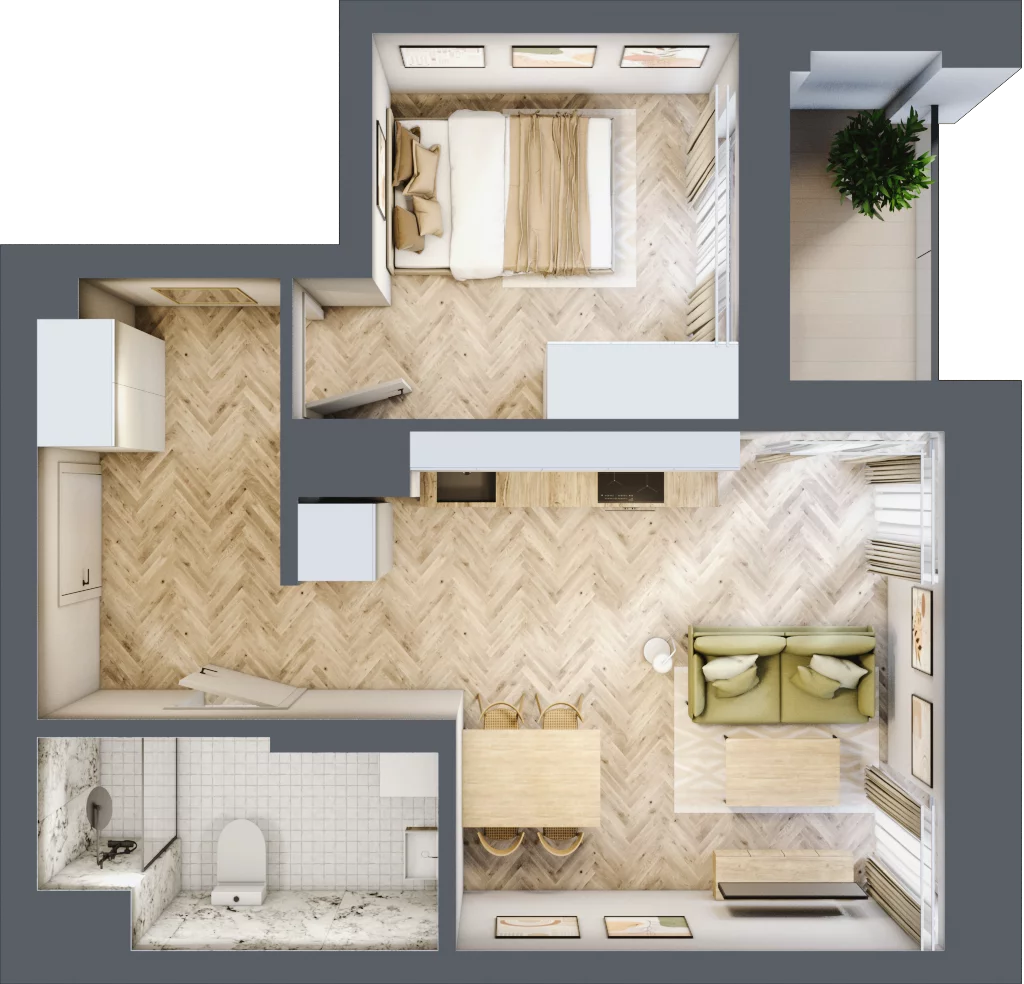 2 pokoje, lokal inwestycyjny 38,69 m², piętro 2, oferta nr L2, Sky Trust II - lokale inwestycyjne, Kielce, Bocianek, al. Solidarności / ul. Świętokrzyska