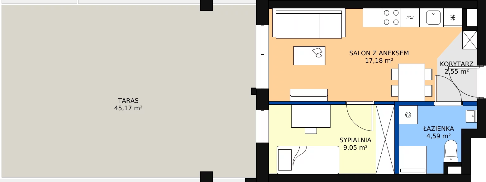 Zalety lokalu inwestycyjnego 34.6 m², L10