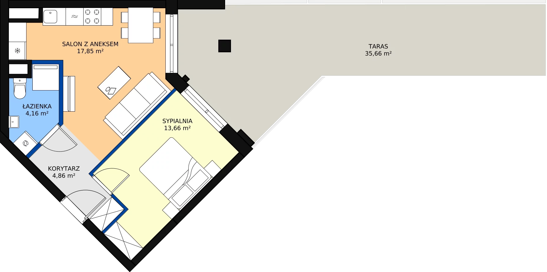Zalety lokalu inwestycyjnego 41.62 m², L14