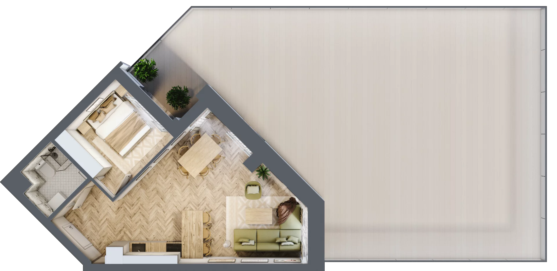 2 pokoje, lokal inwestycyjny 43,42 m², piętro 2, oferta nr L15, Sky Trust II - lokale inwestycyjne, Kielce, Bocianek, al. Solidarności / ul. Świętokrzyska