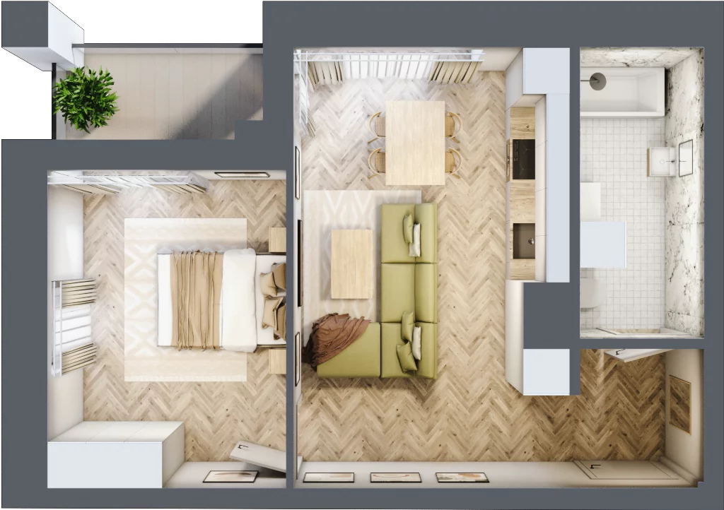 2 pokoje, lokal inwestycyjny 42,96 m², piętro 2, oferta nr L20, Sky Trust II - lokale inwestycyjne, Kielce, Bocianek, al. Solidarności / ul. Świętokrzyska