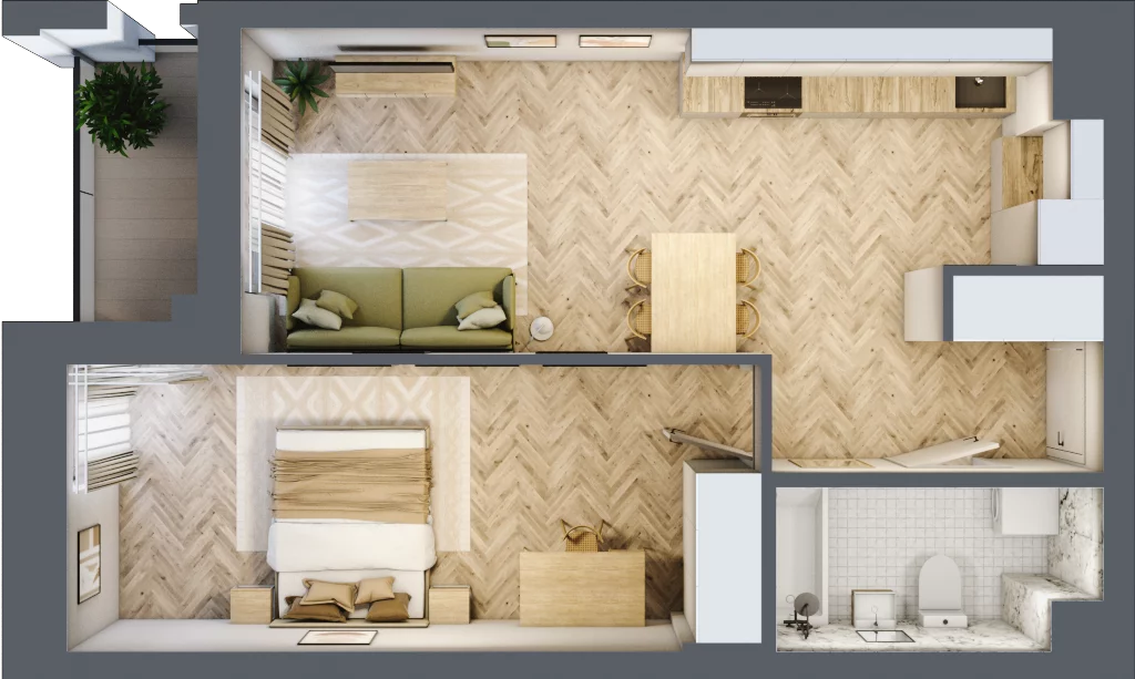 2 pokoje, lokal inwestycyjny 48,79 m², piętro 2, oferta nr L23, Sky Trust II - lokale inwestycyjne, Kielce, Bocianek, al. Solidarności / ul. Świętokrzyska