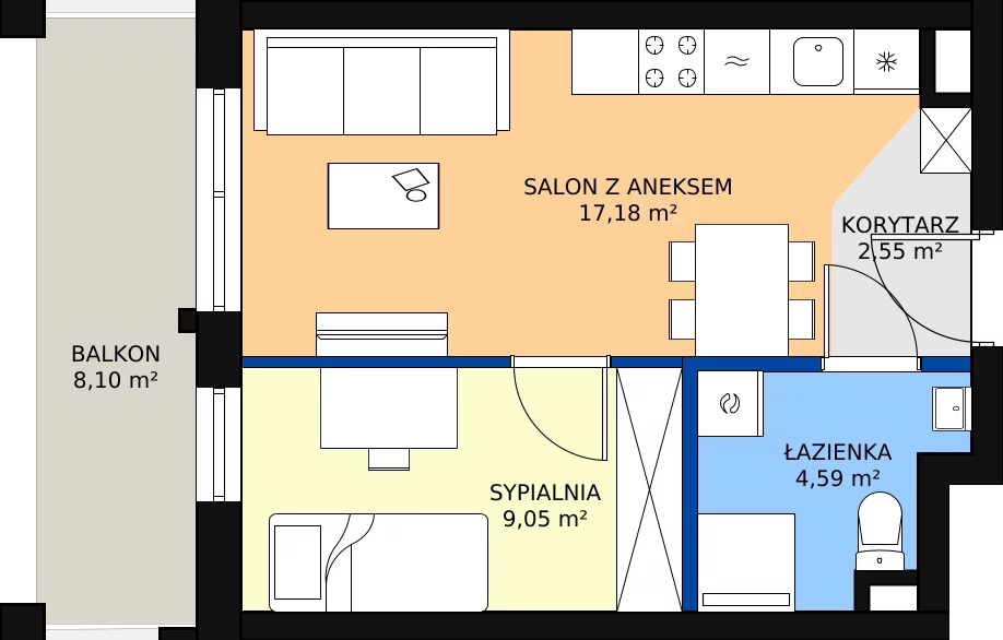 Zalety lokalu inwestycyjnego 34.6 m², L35
