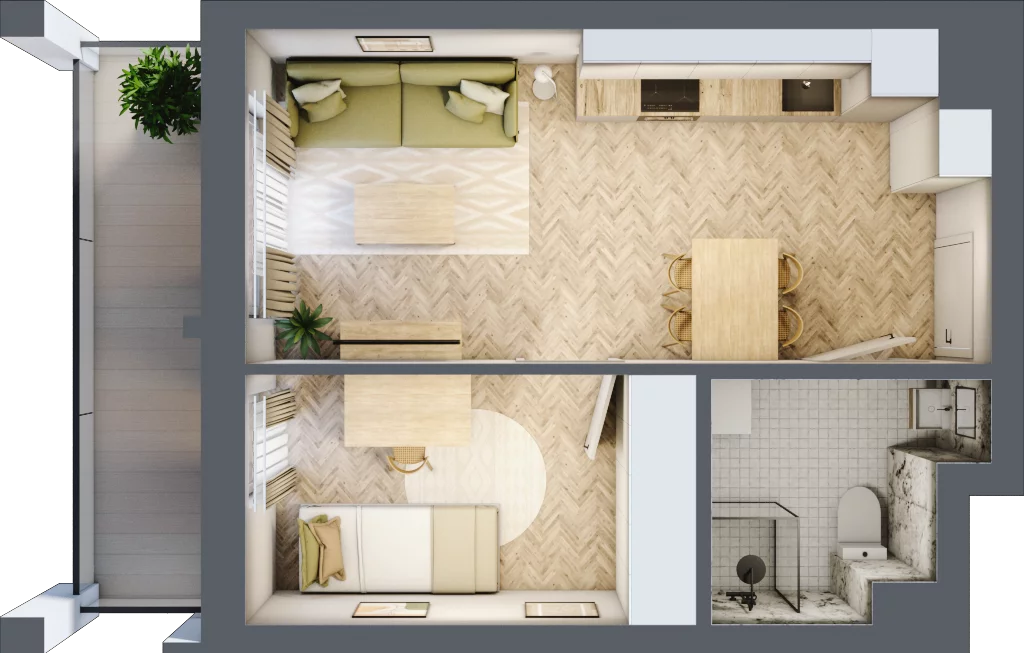 2 pokoje, lokal inwestycyjny 34,60 m², piętro 3, oferta nr L35, Sky Trust II - lokale inwestycyjne, Kielce, Bocianek, al. Solidarności / ul. Świętokrzyska