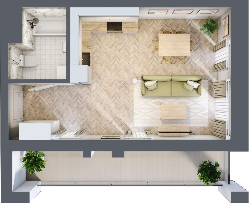 2 pokoje, lokal inwestycyjny 34,78 m², piętro 3, oferta nr L42, Sky Trust II - lokale inwestycyjne, Kielce, Bocianek, al. Solidarności / ul. Świętokrzyska