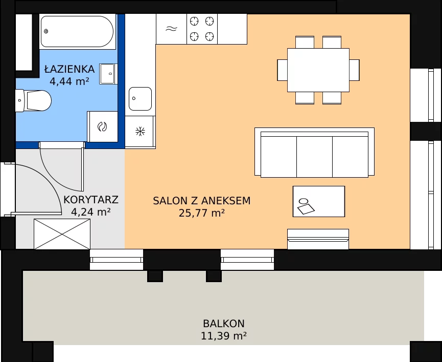 Zalety lokalu inwestycyjnego 34.78 m², L68