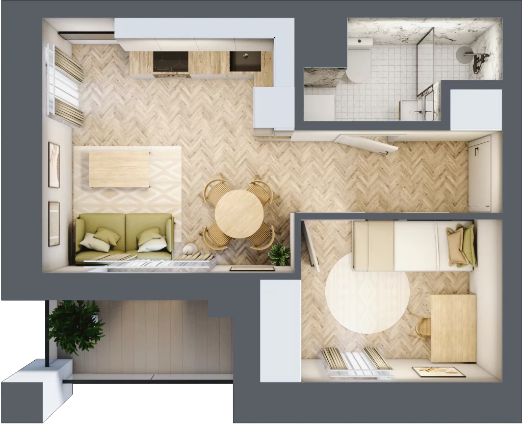 2 pokoje, lokal inwestycyjny 30,12 m², piętro 4, oferta nr L69, Sky Trust II - lokale inwestycyjne, Kielce, Bocianek, al. Solidarności / ul. Świętokrzyska