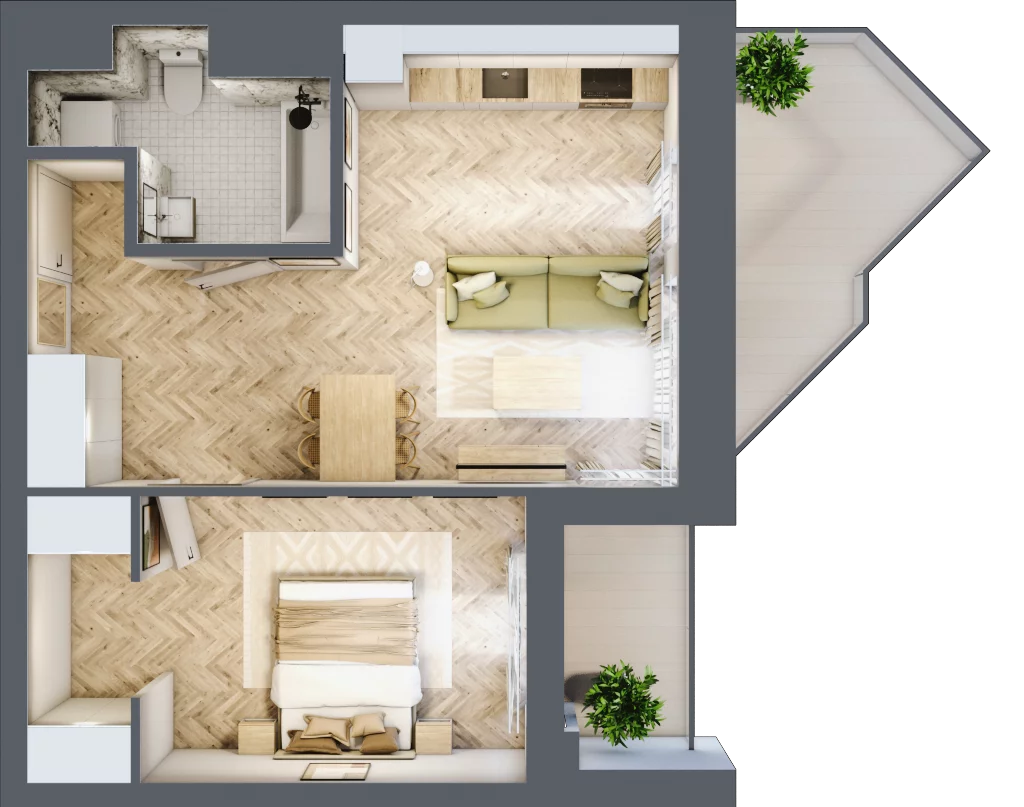 2 pokoje, lokal inwestycyjny 47,73 m², piętro 5, oferta nr L83, Sky Trust II - lokale inwestycyjne, Kielce, Bocianek, al. Solidarności / ul. Świętokrzyska