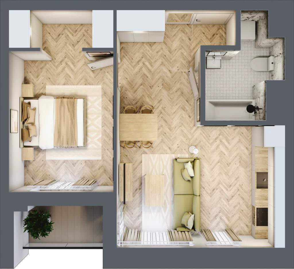 2 pokoje, lokal inwestycyjny 47,73 m², piętro 7, oferta nr L107, Sky Trust II - lokale inwestycyjne, Kielce, Bocianek, al. Solidarności / ul. Świętokrzyska