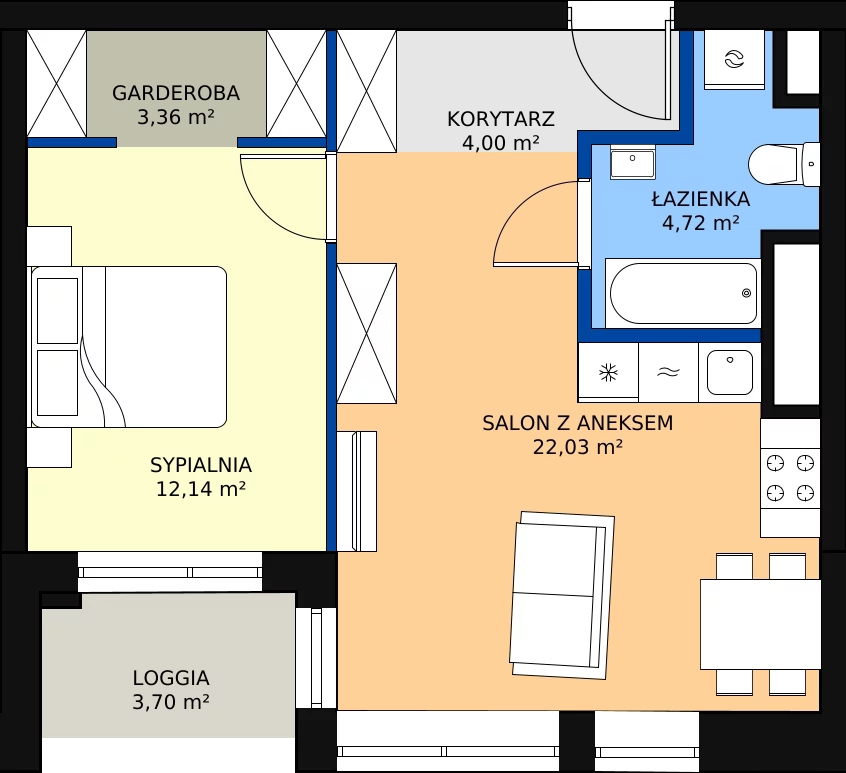 Zalety lokalu inwestycyjnego 47.39 m², L119