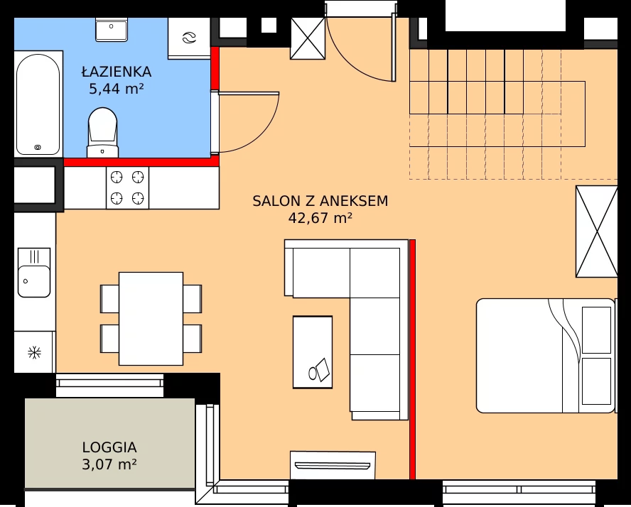 Zalety mieszkania 80.9 m², C - M.35