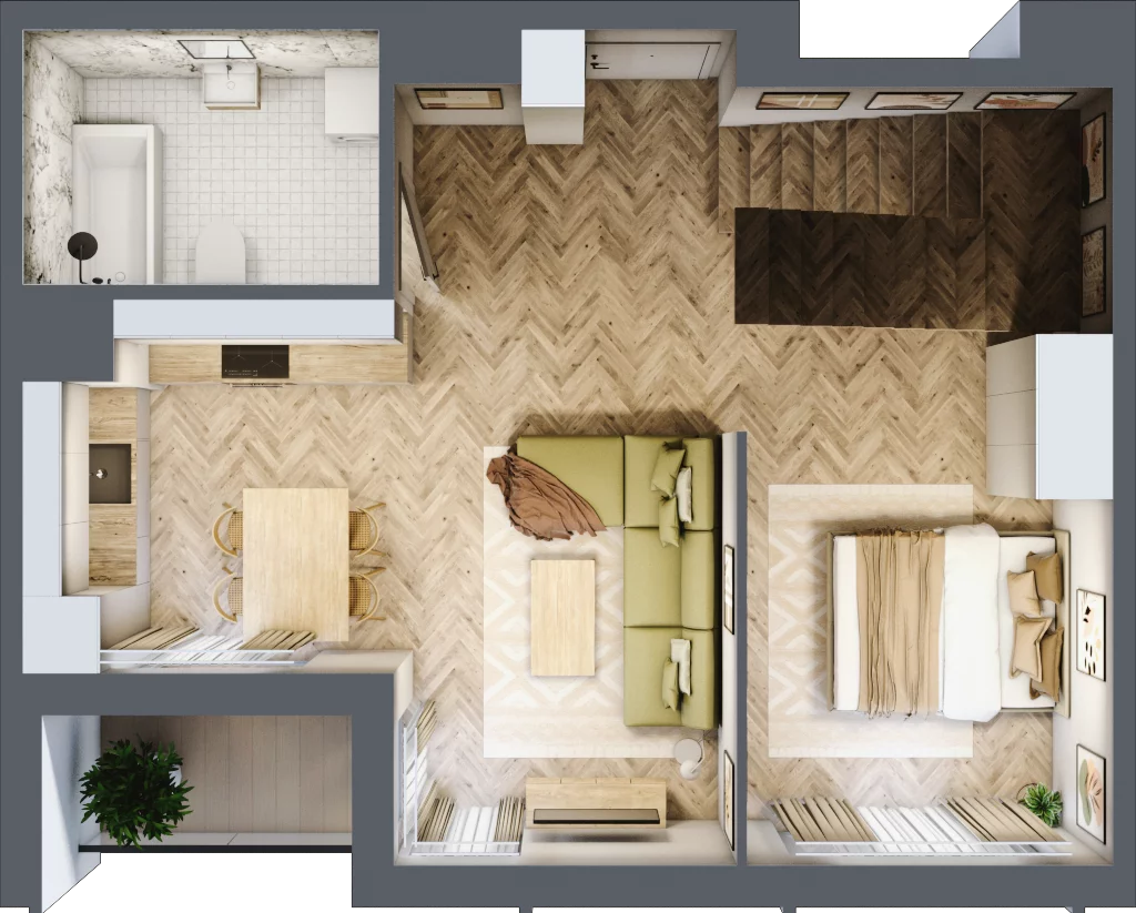 1 pokój, mieszkanie 80,90 m², piętro 4, oferta nr C, Dzielnica Trust etap II, Kielce, Na Stoku, ul. Gen. Władysława Sikorskiego