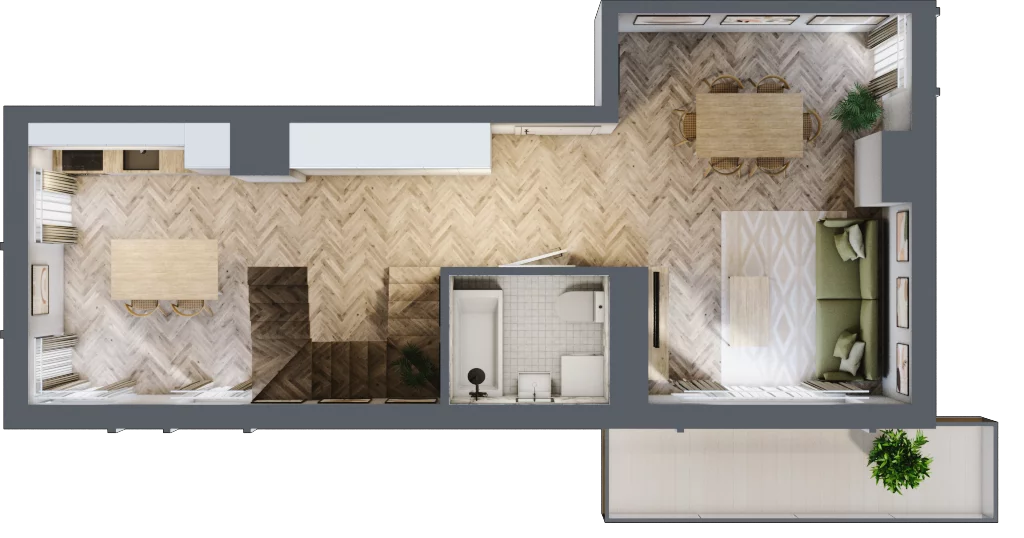 3 pokoje, mieszkanie 90,94 m², piętro 4, oferta nr E, Dzielnica Trust etap II, Kielce, Na Stoku, ul. Gen. Władysława Sikorskiego