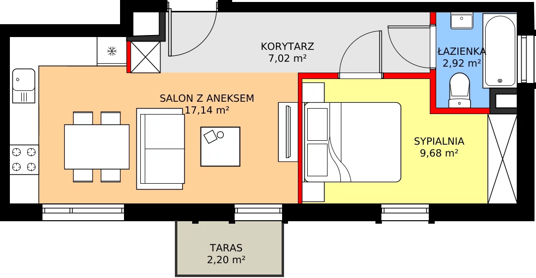 Zalety mieszkania 37.76 m², E - M.16