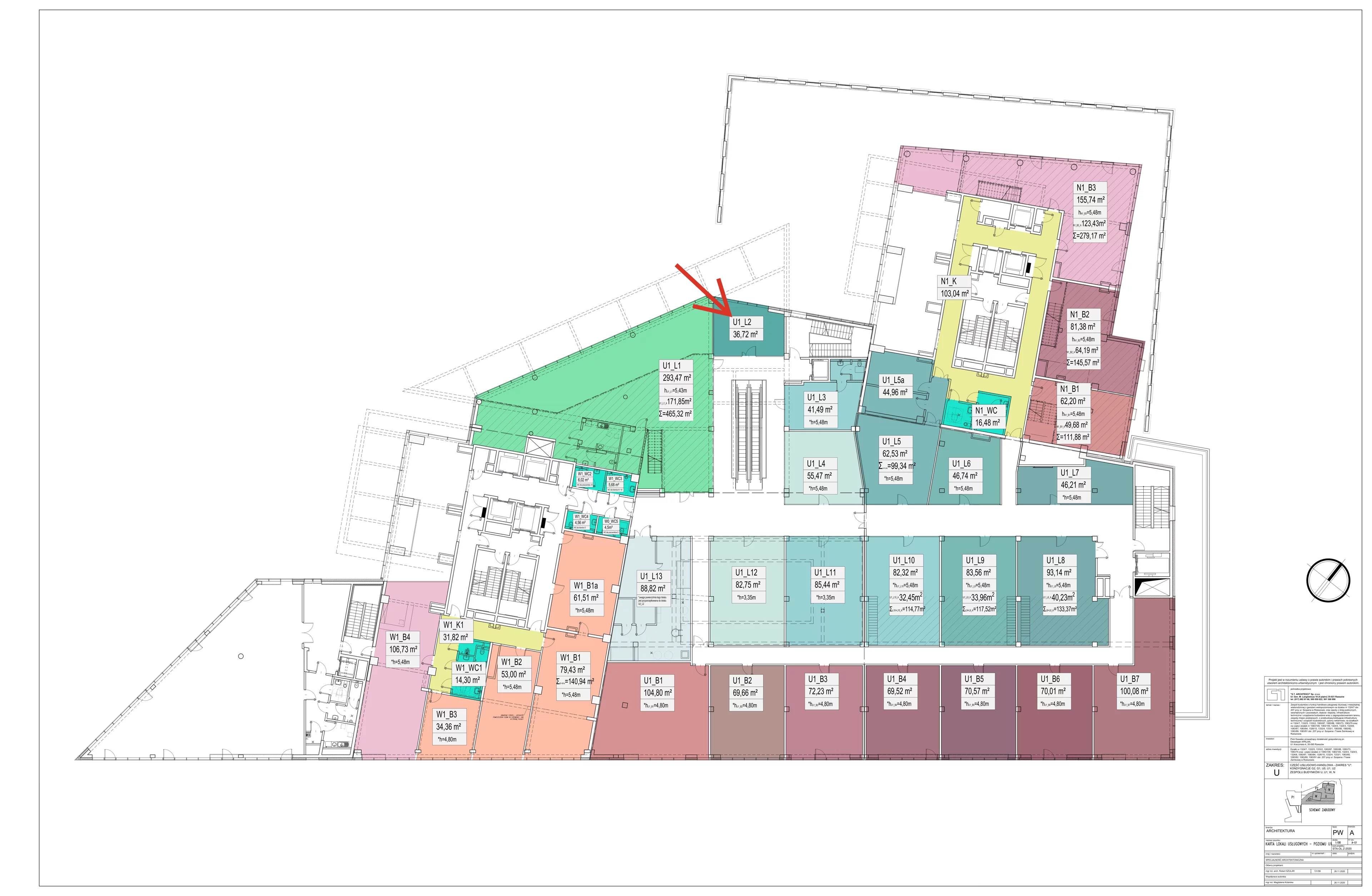 Lokal użytkowy 38,33 m², oferta nr , N2_L1, Rzeszów, Śródmieście-Południe, Szopena 35c