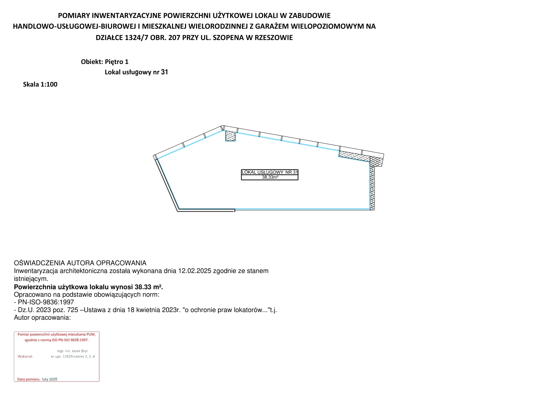 Lokal użytkowy 38,33 m², oferta nr , N2_L1 wynajm, Rzeszów, Śródmieście-Południe, Szopena 35c