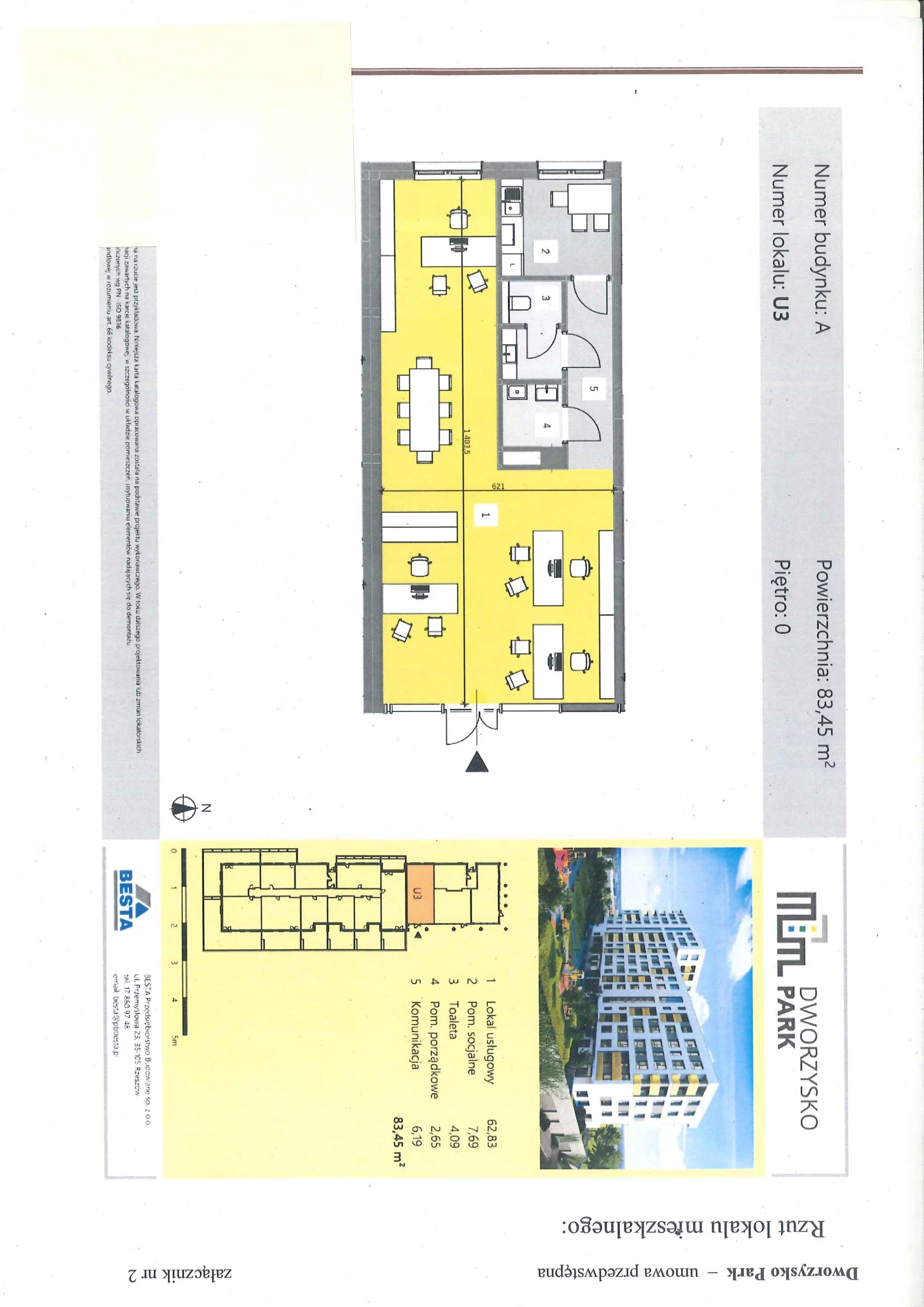 Lokal użytkowy 84,86 m², oferta nr , Technologiczna bud A lok. U3, Rzeszów, Miłocin, Technologiczna