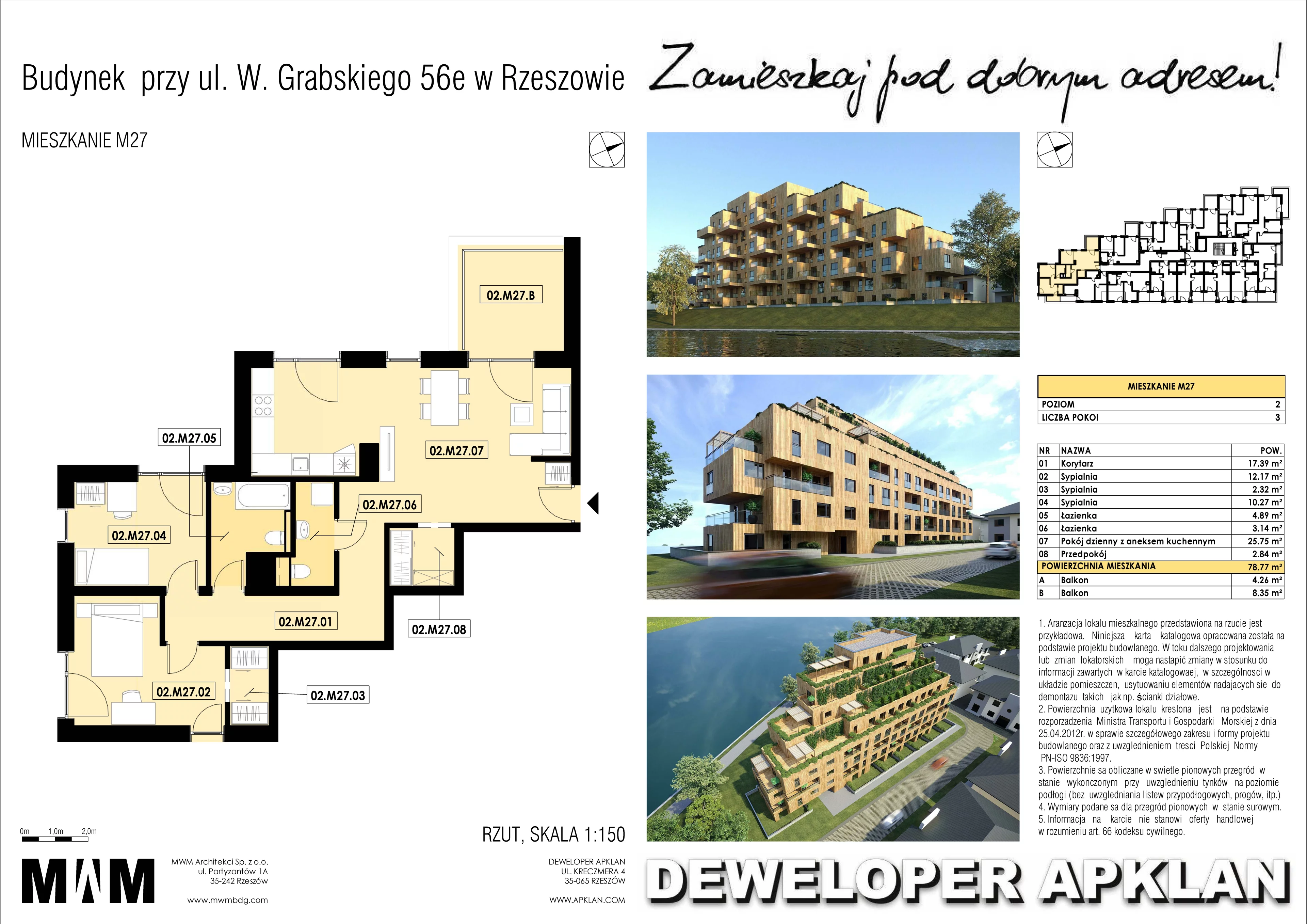 3 pokoje, mieszkanie 78,97 m², piętro 2, oferta nr , 9757464, Rzeszów, Drabinianka, Grabskiego 56e