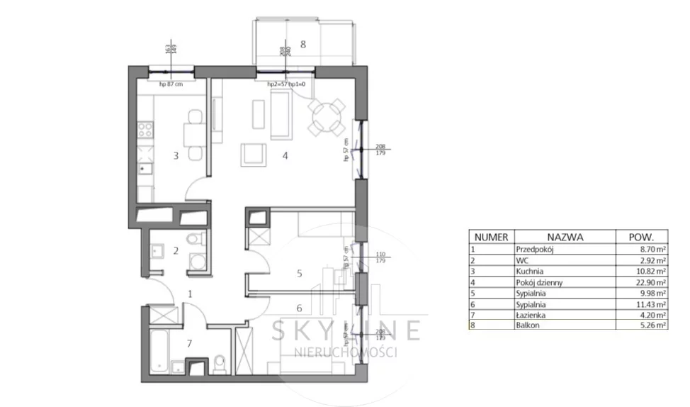 3 pokoje, apartament 72,00 m², piętro 6, oferta nr , 443/13563/OMS, Warszawa, Praga Południe, Praga Południe, Optyków