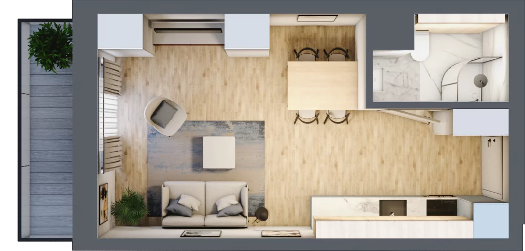 1 pokój, mieszkanie 26,07 m², piętro 1, oferta nr 10, Lipowa 45, Łódź, Polesie, ul. Lipowa 45