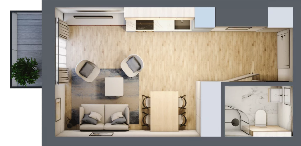 1 pokój, mieszkanie 25,89 m², piętro 6, oferta nr 56, Lipowa 45, Łódź, Polesie, ul. Lipowa 45