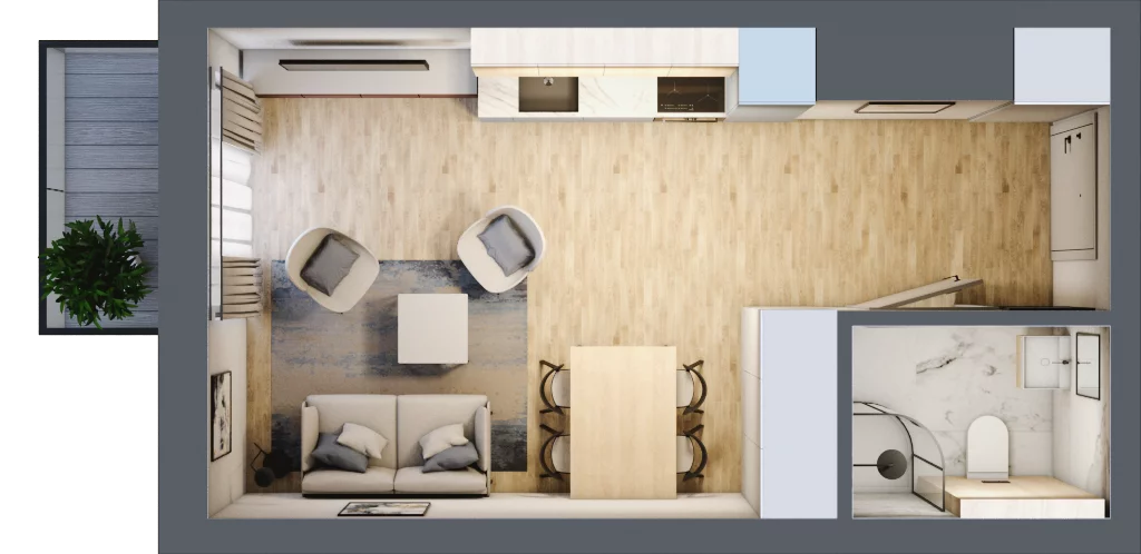 1 pokój, mieszkanie 25,89 m², piętro 5, oferta nr 47, Lipowa 45, Łódź, Polesie, ul. Lipowa 45