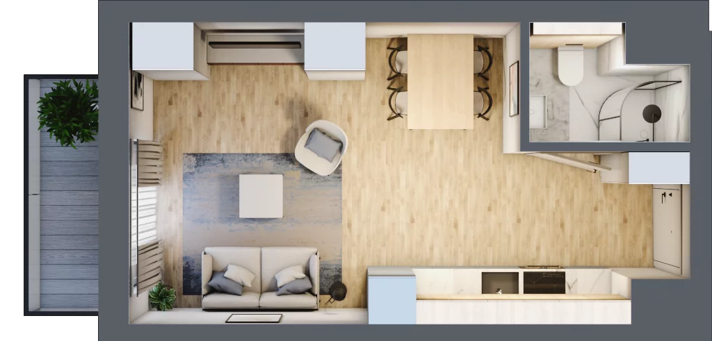 1 pokój, mieszkanie 25,64 m², piętro 6, oferta nr 57, Lipowa 45, Łódź, Polesie, ul. Lipowa 45