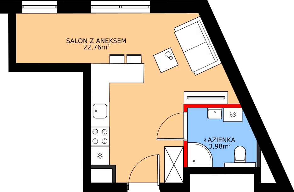 Zalety mieszkania 26.74 m², 59