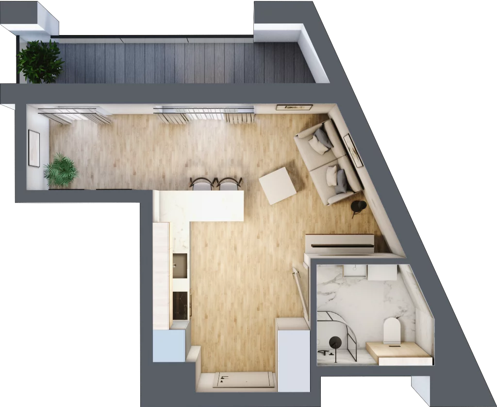 1 pokój, mieszkanie 26,66 m², piętro 5, oferta nr 50, Lipowa 45, Łódź, Polesie, ul. Lipowa 45