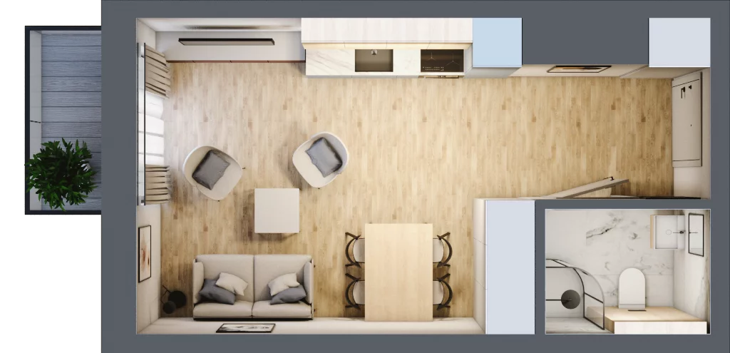 1 pokój, mieszkanie 25,88 m², piętro 1, oferta nr 11, Lipowa 45, Łódź, Polesie, ul. Lipowa 45