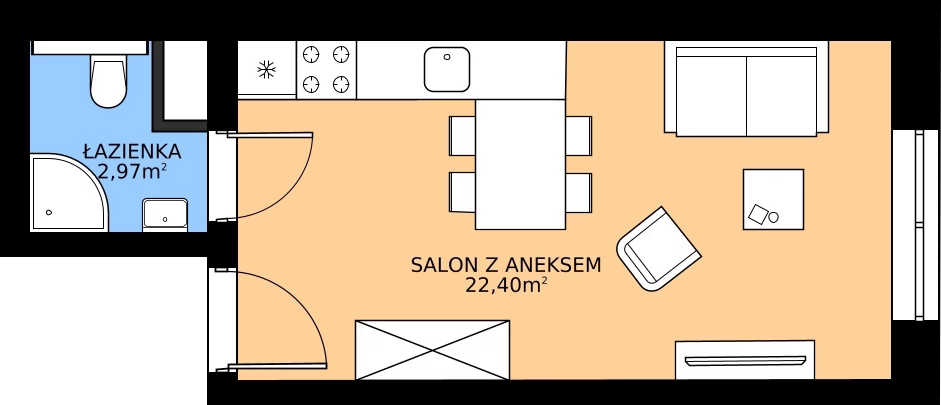 Zalety mieszkania 25.37 m², 7