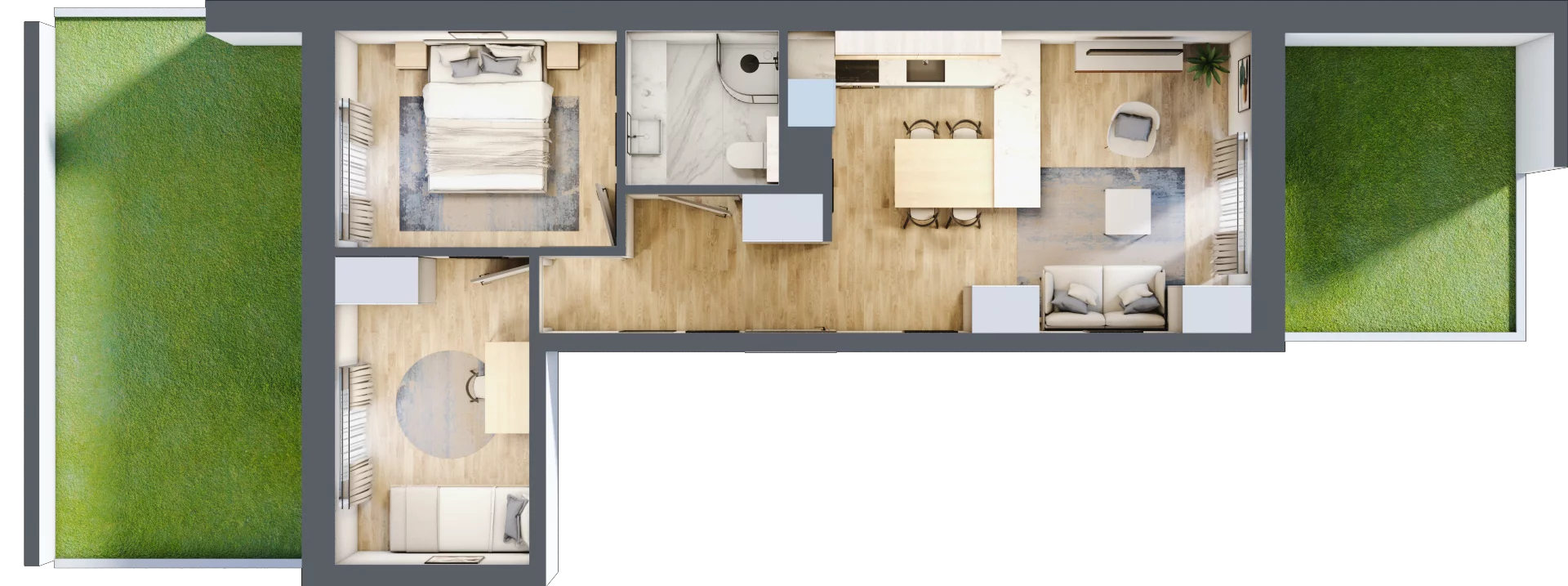 3 pokoje, mieszkanie 49,81 m², parter, oferta nr 60, Lipowa 45, Łódź, Polesie, ul. Lipowa 45