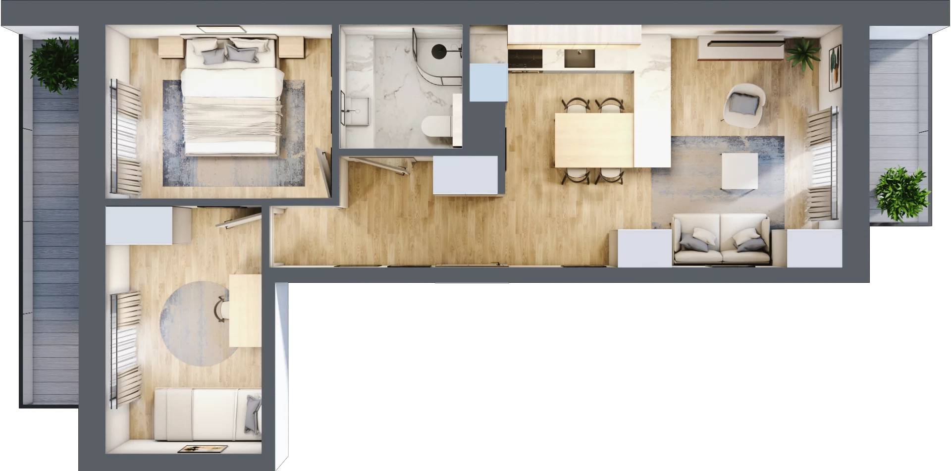 3 pokoje, mieszkanie 49,81 m², piętro 1, oferta nr 64, Lipowa 45, Łódź, Polesie, ul. Lipowa 45