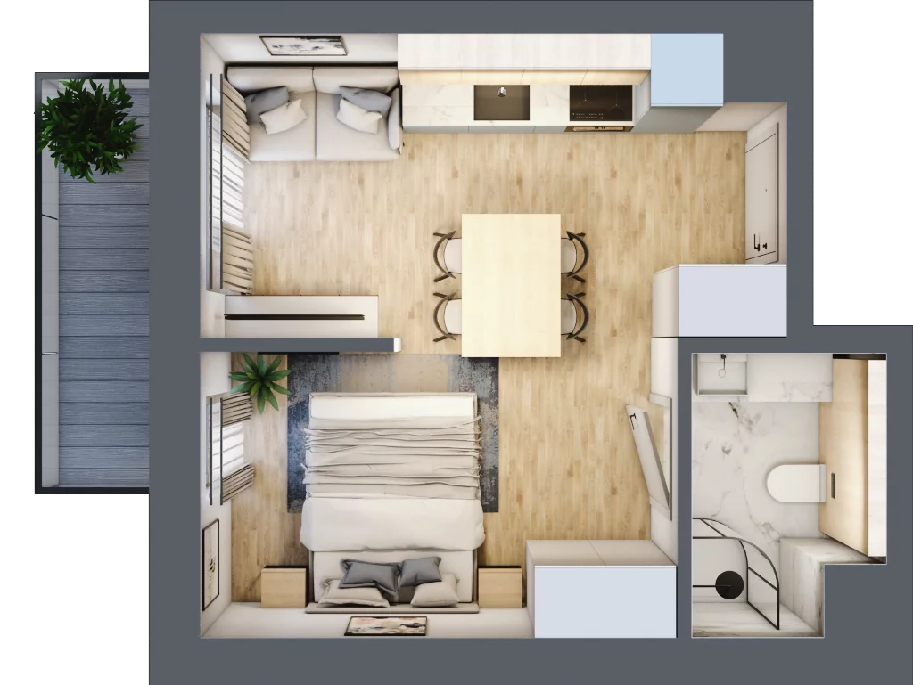 1 pokój, mieszkanie 25,33 m², piętro 2, oferta nr 70, Lipowa 45, Łódź, Polesie, ul. Lipowa 45
