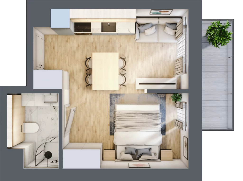 1 pokój, mieszkanie 25,31 m², piętro 3, oferta nr 75, Lipowa 45, Łódź, Polesie, ul. Lipowa 45